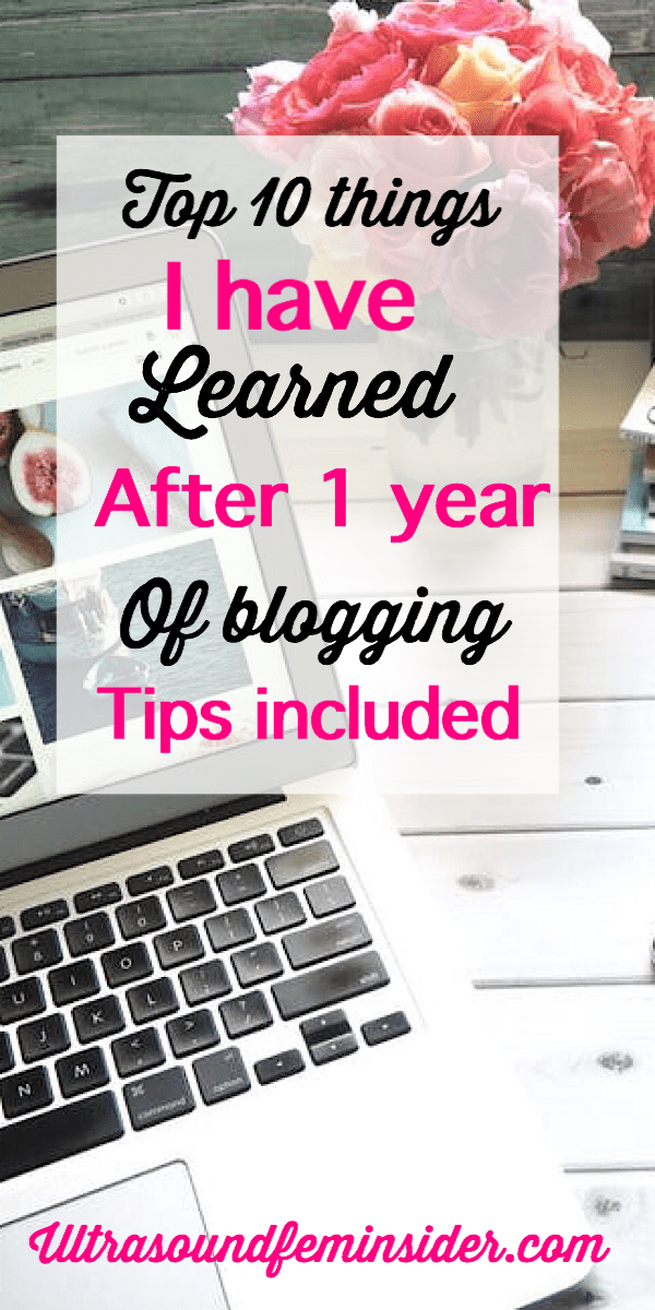 Things I've learned after 1 year blogging.