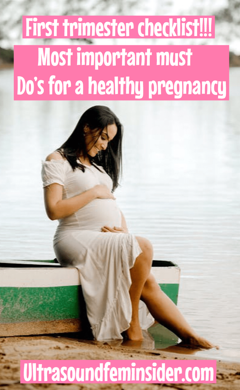 first trimester must do checklist 